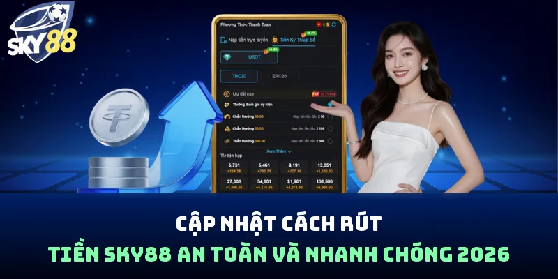 Cập nhập các phương thức rút tiền Sky88